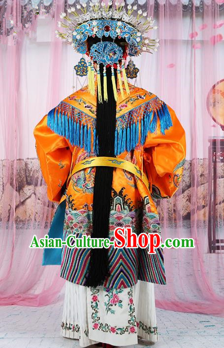 Traditional China Beijing Opera Costume Gifted Scholar Embroidered Robe and Hat Ancient Chinese Peking Opera Embroidery Clothing