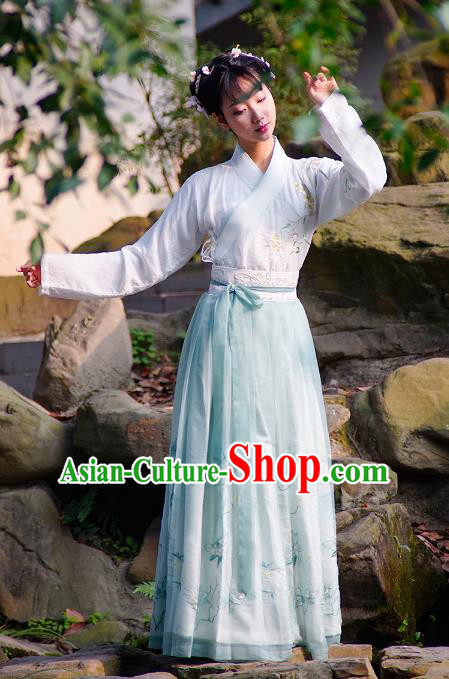 Traditional Chinese Ancient Nobility Lady Costume, China Ming Dynasty Princess Embroidered Clothing for Women