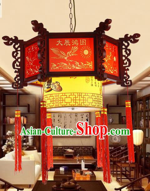 Traditional Chinese Handmade Wood Lantern Classical Palace Lantern China Ceiling Palace Lamp