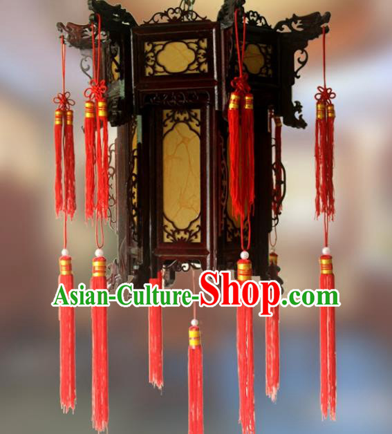 Traditional Chinese Handmade Sheepskin Lantern Classical Palace Lantern China Wood Carving Ceiling Palace Lamp
