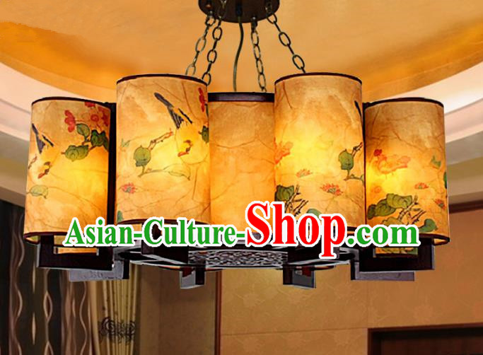 Traditional Chinese Handmade Sheepskin Lantern Classical Palace Lantern China Ceiling Palace Lamp