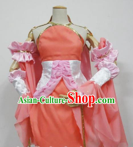 Traditional Chinese Ancient Cosplay Swordsman Clothing Ming Dynasty Young Lady Pink Costume for Women