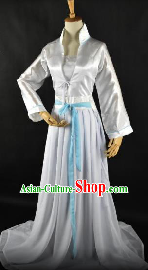 Traditional Chinese Ancient Swordswoman Hanfu Costume Song Dynasty Palace Lady Princess Clothing for Women