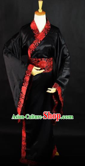 Traditional Chinese Ancient Scholar Hanfu Costume, China Han Dynasty Swordsman Clothing for Men