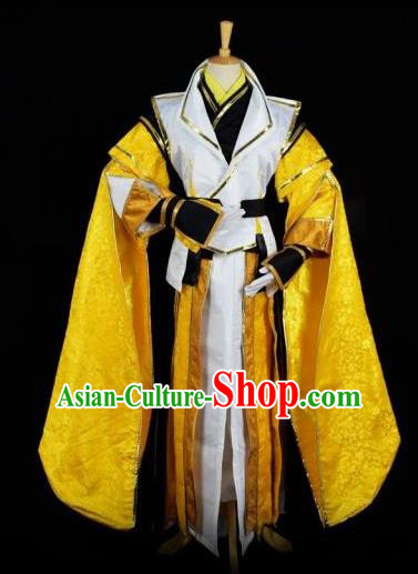 Traditional Chinese Ancient Swordsman Embroidered Costume Tang Dynasty Prince Clothing for Men