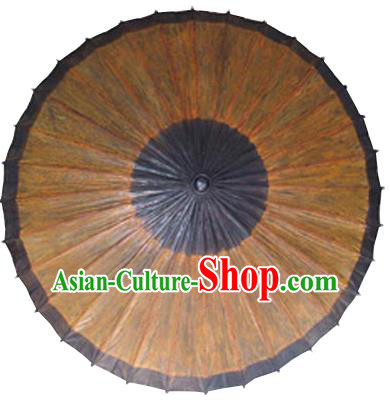 Asian Dance Umbrella China Handmade Classical Oil-paper Umbrellas Stage Performance Brown Umbrella Dance Props