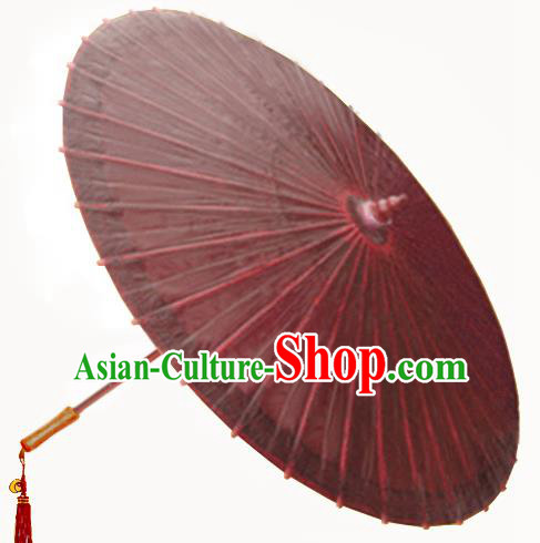 Asian Dance Umbrella China Handmade Classical Oil-paper Umbrellas Stage Performance Purple Umbrella Dance Props