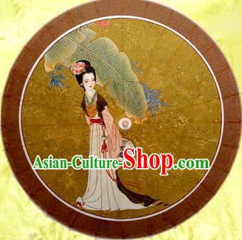 Handmade China Traditional Folk Dance Umbrella Painting Lin Daiyu Oil-paper Umbrella Stage Performance Props Umbrellas