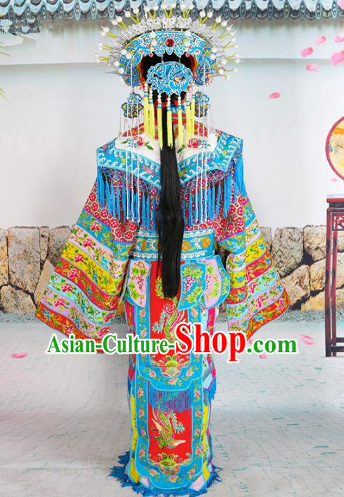 Traditional China Beijing Opera Costume Gifted Scholar Embroidered Robe and Hat Ancient Chinese Peking Opera Embroidery Clothing