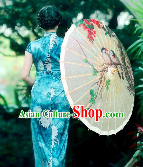China Traditional Folk Dance Umbrella Hand Painting Oil-paper Umbrella Stage Performance Props Umbrellas