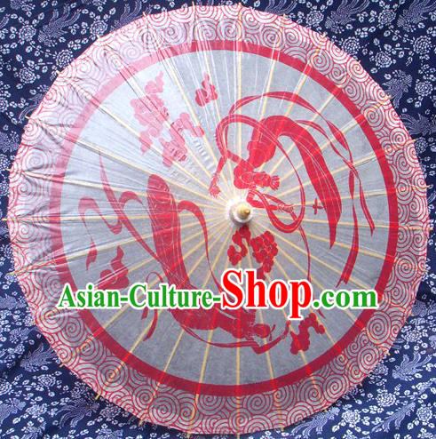 Handmade China Traditional Folk Dance Umbrella Stage Performance Props Umbrellas Printing Flying Apsara Oil-paper Umbrella