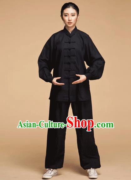Top Grade Chinese Kung Fu Costume Martial Arts Plated Buttons Uniform, China Tai Ji Wushu Clothing for Women