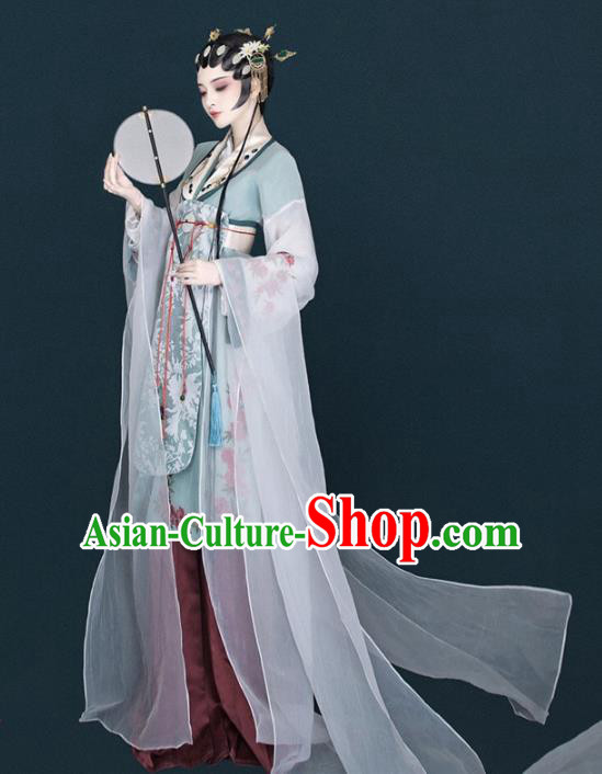 Asian Chinese Ancient Beijing Opera Palace Princess Clothing and Headpiece Complete Set