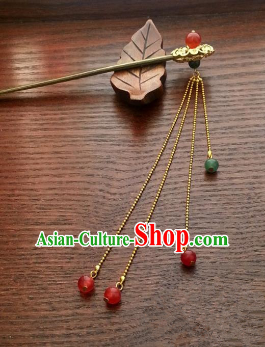 Handmade Traditional Chinese Classical Hair Accessories Tassel Step Shake Ancient Hanfu Hairpins for Women