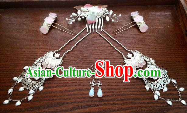 Handmade Traditional Chinese Classical Hair Accessories Ancient Bride Hanfu Hairpins Hair Comb for Women