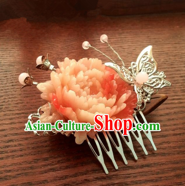 Handmade Traditional Chinese Classical Hair Accessories Ancient Bride Hanfu Hair Comb Hairpins for Women