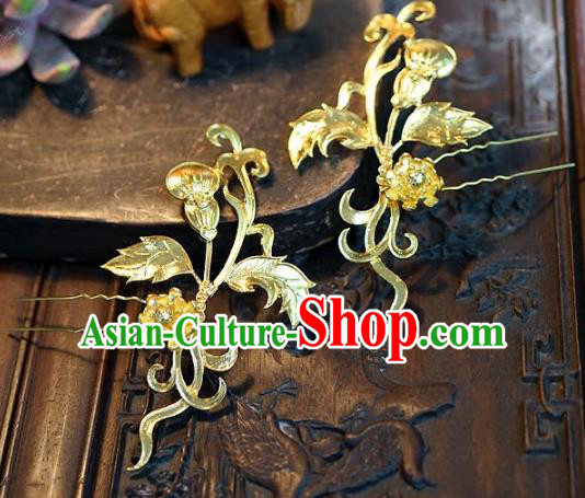 Chinese Handmade Classical Hairpins Hair Accessories Ancient Bride Hair Clips for Women