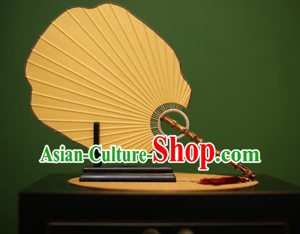 Traditional Chinese Crafts Xuan Paper Fan, Chinese Art Paper Palace Fans Bamboo Handle Fans for Women