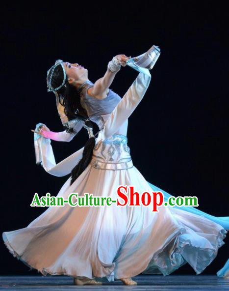 Chinese Traditional Zang Nationality Costume Tibetan Folk Dance Ethnic Clothing for Women