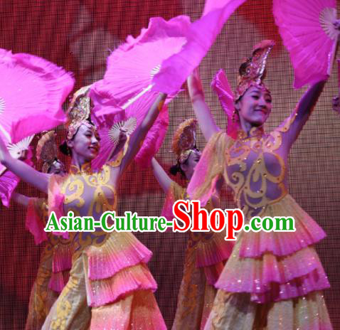 Chinese Traditional Folk Dance Costume Fan Dance Classical Dance Dress for Women