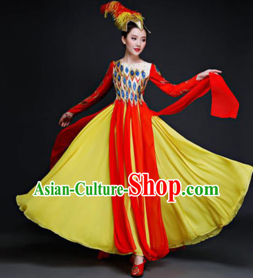 Traditional Chinese Fan Dance Folk Dance Costume Classical Yangko Dance Classical Dance Dress