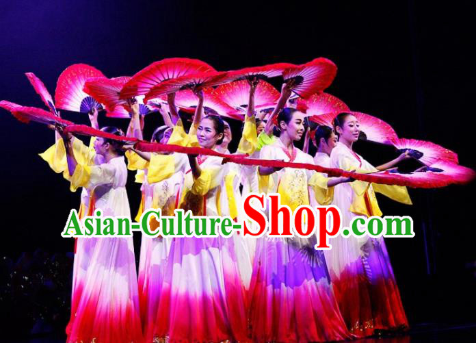 Traditional Chinese Fan Dance Folk Dance Costume Classical Yangko Dance Classical Dance Dress