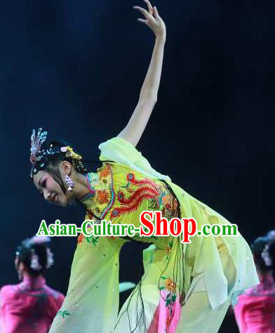 Traditional Chinese Fan Dance Folk Dance Costume Classical Yangko Dance Classical Dance Dress