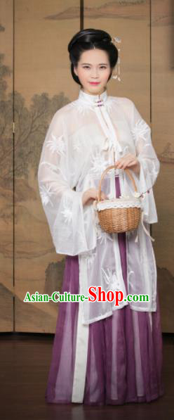 Traditional Chinese Ming Dynasty Countess Hanfu Dress Ancient Nobility Lady Costumes for Women