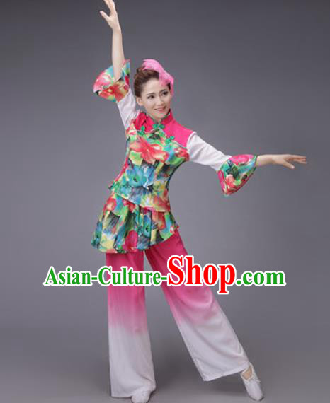 Traditional Chinese Fan Dance Folk Dance Costume Classical Yangko Dance Classical Dance Dress