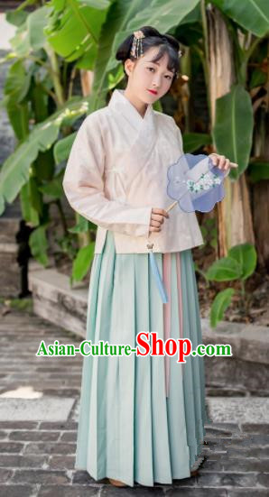 Chinese Traditional Ming Dynasty Nobility Lady Costumes Ancient Maidenform Hanfu Dress for Women