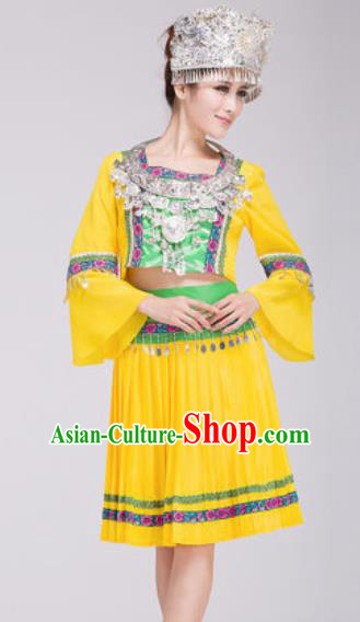 Chinese Traditional Miao Nationality Dress Hmong Minority Folk Dance Ethnic Costume for Women