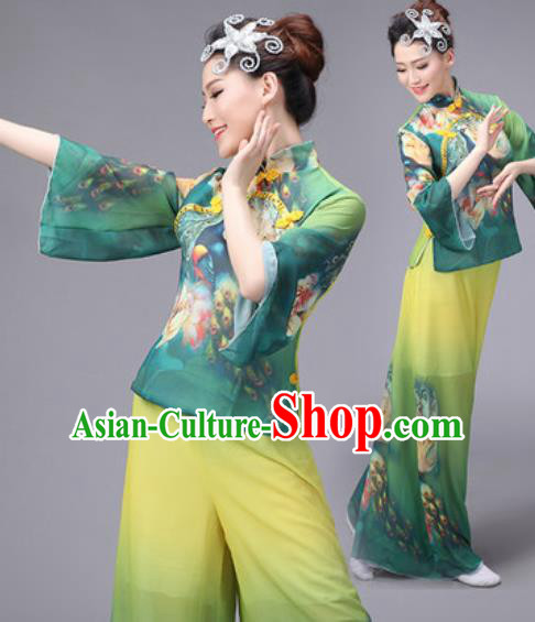 Traditional Chinese Fan Dance Folk Dance Costume Classical Yangko Dance Classical Dance Dress