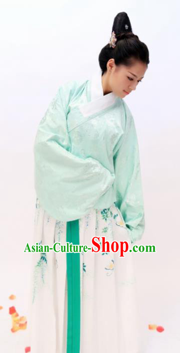 Chinese Traditional Ancient Costumes Ming Dynasty Young Lady Hanfu Dress for Women