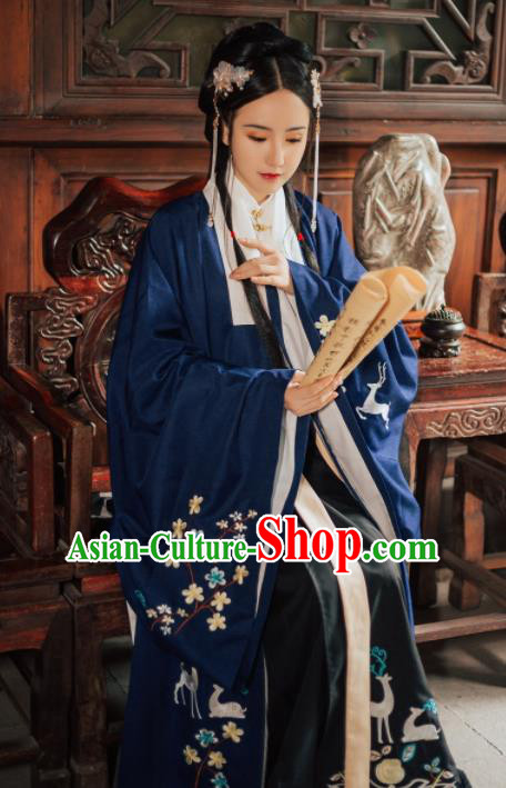Chinese Ancient Palace Lady Hanfu Han Dynasty Imperial Concubine Queen Embroidered Historical Costumes