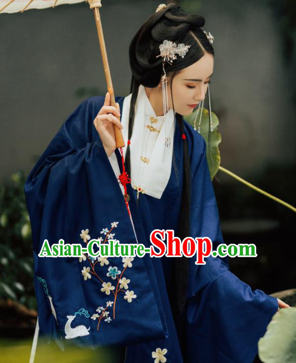 Chinese Ancient Palace Lady Hanfu Han Dynasty Imperial Concubine Queen Embroidered Historical Costumes