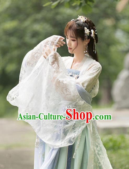 Chinese Ancient Palace Lady Hanfu Han Dynasty Imperial Concubine Queen Embroidered Historical Costumes