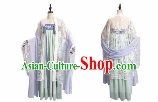 Chinese Ancient Palace Lady Hanfu Han Dynasty Imperial Concubine Queen Embroidered Historical Costumes