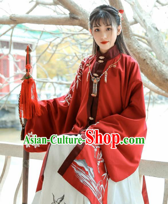 Chinese Ancient Palace Lady Hanfu Han Dynasty Imperial Concubine Queen Embroidered Historical Costumes