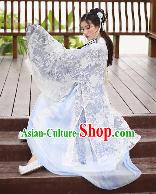 Chinese Ancient Palace Lady Hanfu Han Dynasty Imperial Concubine Queen Embroidered Historical Costumes