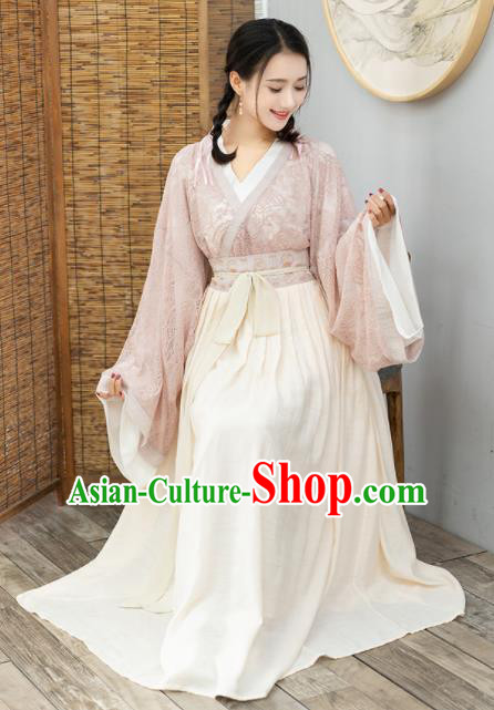 Chinese Ancient Palace Lady Hanfu Han Dynasty Imperial Concubine Queen Embroidered Historical Costumes