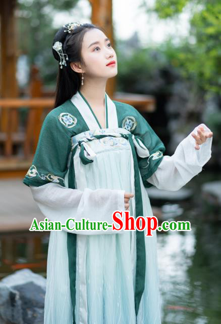 Chinese Ancient Palace Lady Hanfu Han Dynasty Imperial Concubine Queen Embroidered Historical Costumes
