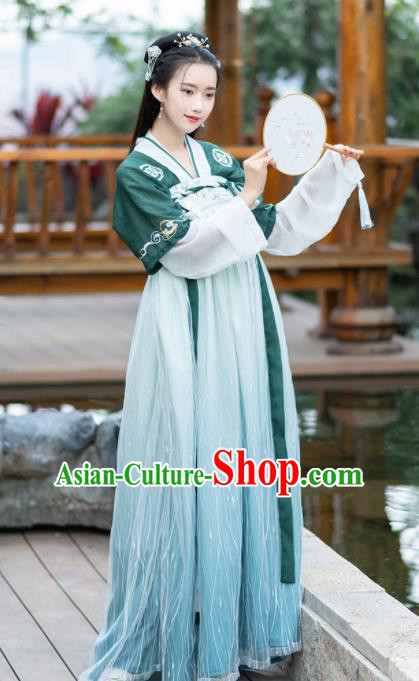 Chinese Ancient Palace Lady Hanfu Han Dynasty Imperial Concubine Queen Embroidered Historical Costumes