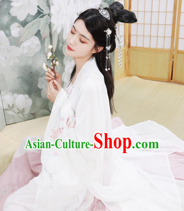 Chinese Ancient Palace Lady Hanfu Han Dynasty Imperial Concubine Queen Embroidered Historical Costumes
