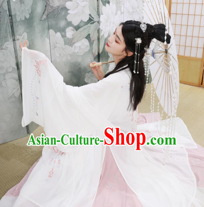 Chinese Ancient Palace Lady Hanfu Han Dynasty Imperial Concubine Queen Embroidered Historical Costumes
