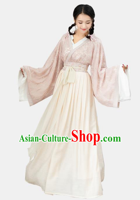 Ancient Chinese Jin Dynasty Princess Historical Costumes Nobility Lady Hanfu Dress for Women