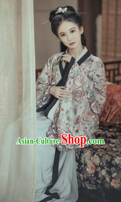 Chinese Traditional Jin Dynasty Princess Historical Costumes Ancient Peri Hanfu Dress for Women