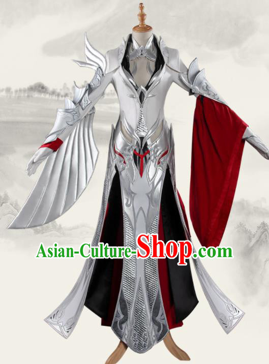 Chinese Traditional Cosplay Female General Costumes Ancient Swordswoman Clothing for Women