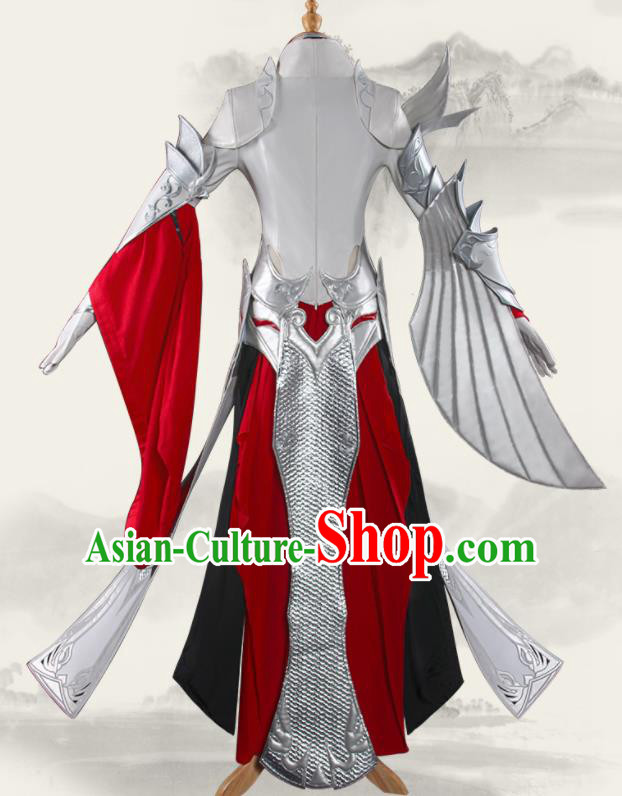 Ancient Chinese Cosplay Costume Chinese Shoes Traditional China Swordsman Clothing and Jewelry Accessories
