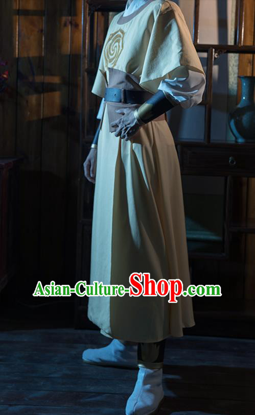 Ancient Chinese Cosplay Costume Chinese Shoes Traditional China Swordsman Clothing and Jewelry Accessories