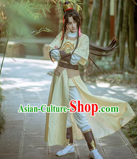Ancient Chinese Cosplay Costume Chinese Shoes Traditional China Swordsman Clothing and Jewelry Accessories